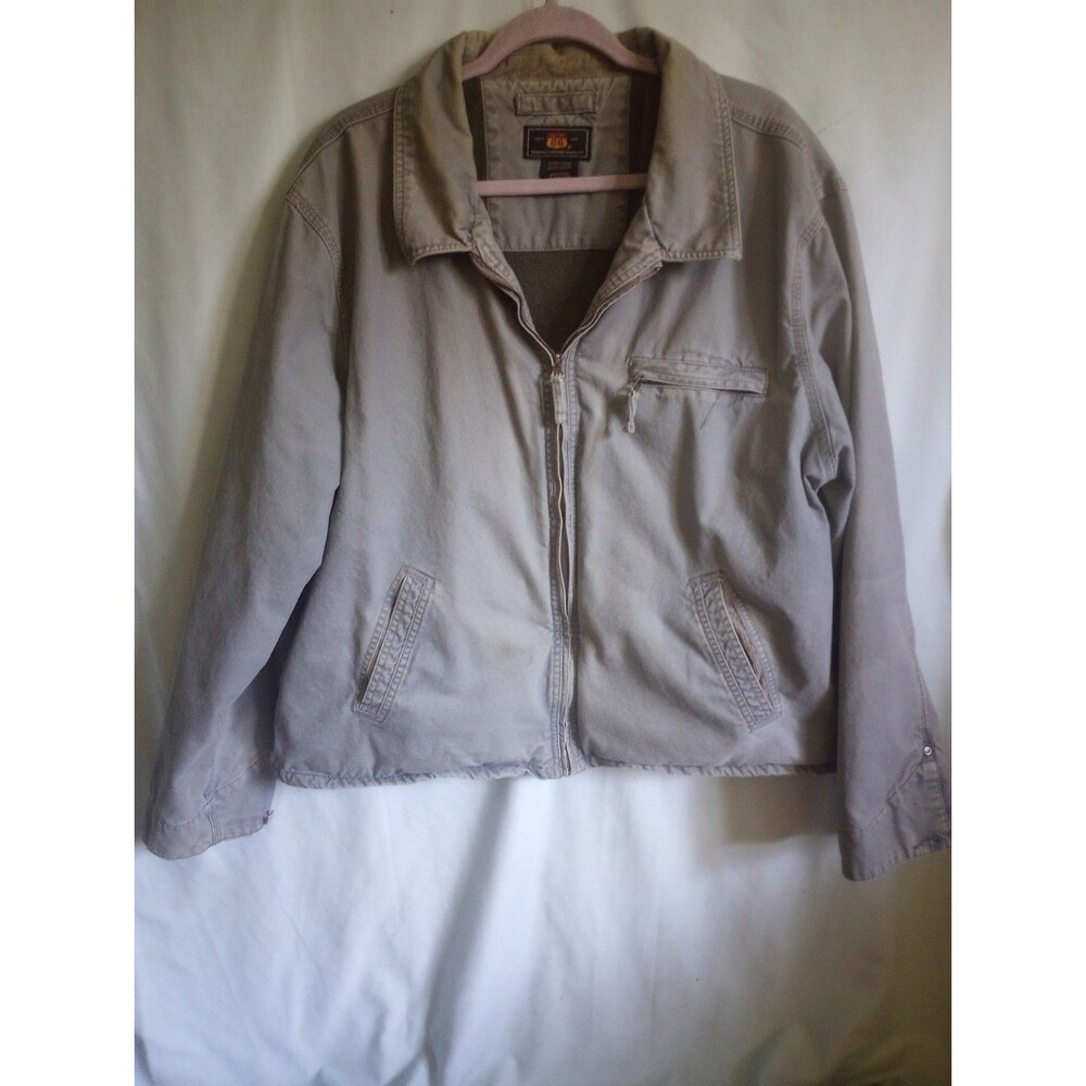 Route 66 Men's Gray Lined Short Jacket Zip/Button Point Collar XL